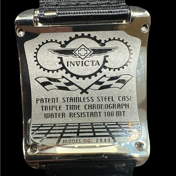 Invicta Rally Silver and Yellow chronograph with three time zone tracking
